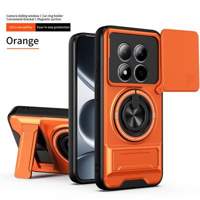 2 In 1 Ring Grip Built-in Magnetic Car Holder Case for Xiaomi Redmi Note 15 Pro + 15 Pro 14 Pro 14s 13 12 12s 11 Protect Cover