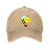 Cartoon Bee Baseball Cap  New Vintage Washed Cotton Baseball Cap Parent Kids Sun Hats