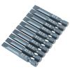 10 Piece Slotted Screwdriver Bit Set, 1Celsius4 Inch Hex Shank Screwdriver Bits Length 50mm,   Alloy Steel Magnetic Screwdriver Bits
