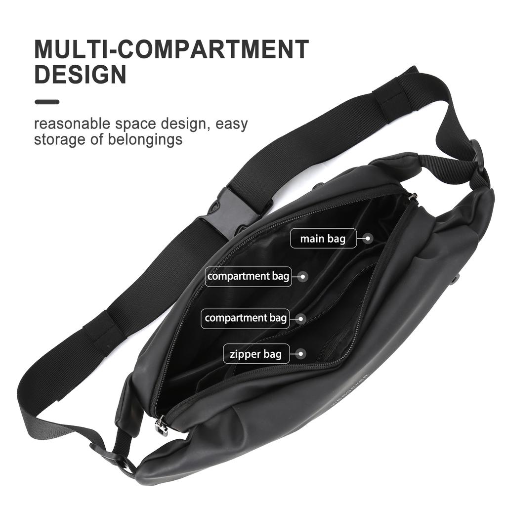 Taška přes rameno pro muže Ramenní batoh Malý Crossbody Hrudní batoh Cestování Turistika Vodotěsný Ležérní Módní Hrudní taška