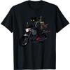 Hopfen Black Cat Biker Funny Pet Motorcycle T-Shirt