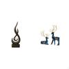Abstract Flame Reindeer Statue Ornament Modern Figurine Keepsake Sculpture for Living Room Cabinet