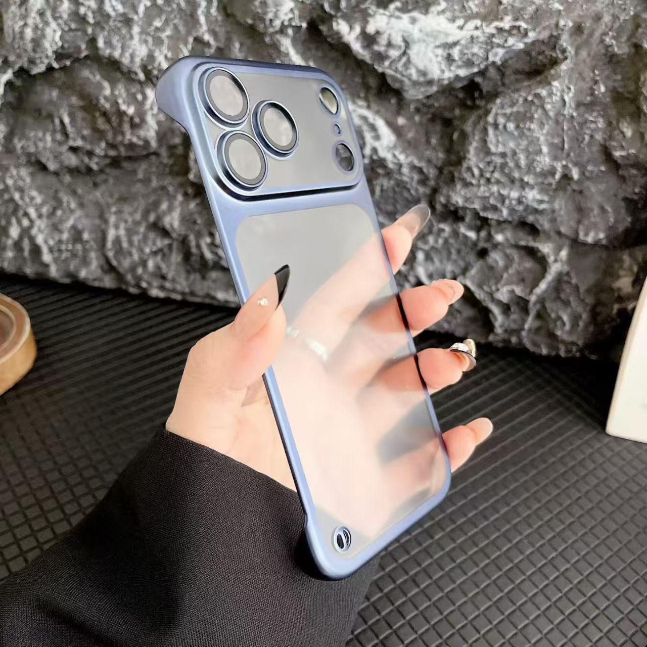 

Frosted Borderless Lens-Cover Phone Case for iPhone 17 & 17 Pro Max iPhone 16 Pro Max