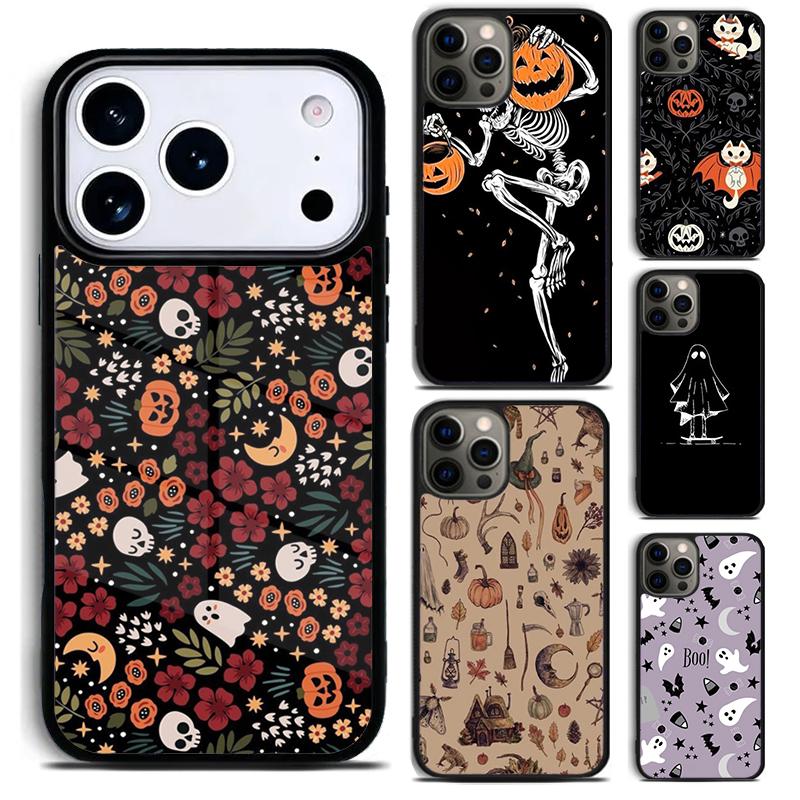 Halloween soft Phone Case for iPhone 17 16 15 Pro Max Air 14 13 12 11 Plus Shockproof Cover