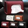 Car Tissue Box Holder Pu Leather Car Center Console Armrest Napkin Box, Hanging Multi-Functional Tissue Box, Tissue Bag