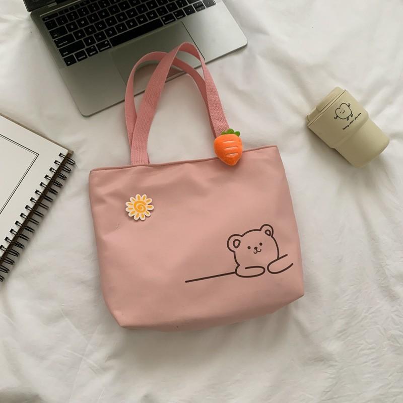 

2025 new nylon bag women s fashion student satchel small square bag simple shoulder student women s bag handbag