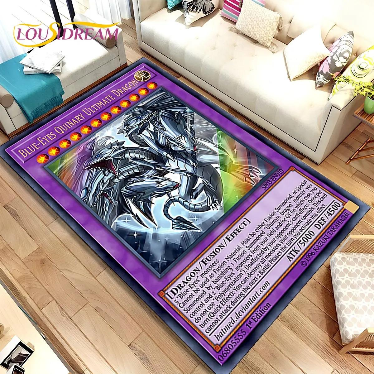 

Yu-Gi-Oh MONSTER CARD Коврик в стиле аниме, большой ковер для гостиной, спальни, дивана, коврик для украшения, детский нескользящий напольный коврик 3D 40x60cm