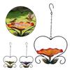 Hanging Metal Bird Feeder Weather-proof Love Heart Flower Bird Bath Outdoor Garden
