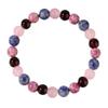 Festive Gifts Garnet Rose Quartz Sodalite Purple Crackle Stone Beaded Bracelet Natural Fashion Jewelry For Men Women Daily Wear Gift