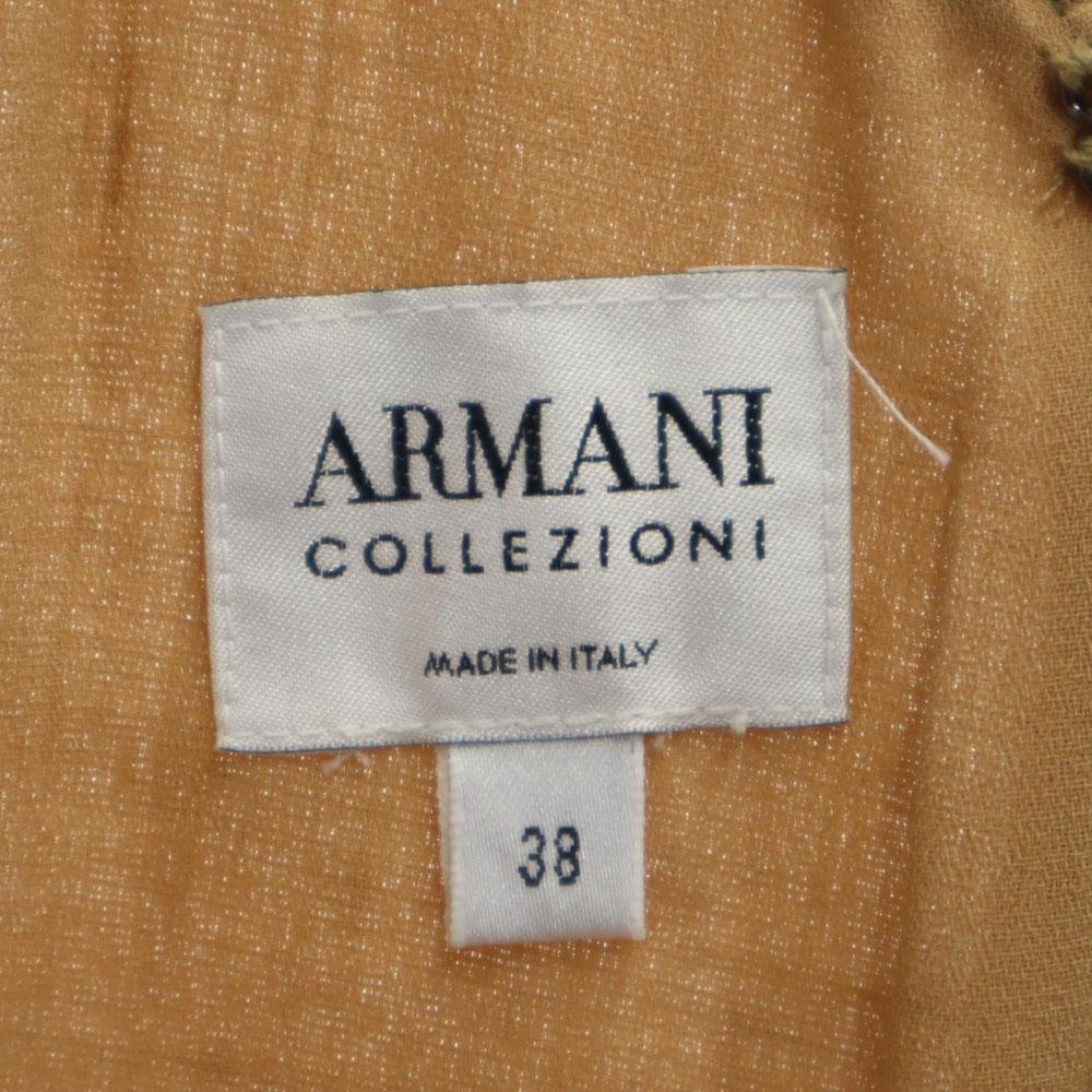 ARMANI Made in Italy 100% linen No sleeve one piece 38 beige Women Used