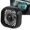 Auto Lüftungshalterung Ventilator Buntes Licht 3 Windgeschwindigkeiten Geräuscharm USB Kühlventilator für Fahrzeuge Schwarz
