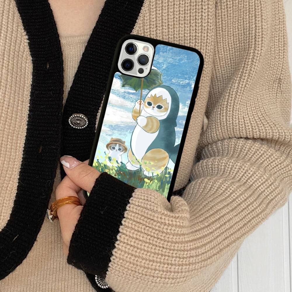Mofusand Cat Popular Cute PC+TPU Phone Case For IPhone 17 16 15 14 PRO MAX 11 12 13 PLUS MINI Cover