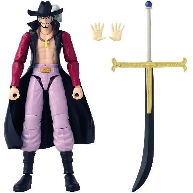 Figurine Anime Heroes articulée - BANDAI - One Piece - Dracule Mihawk Œil de Faucon - 17 cm