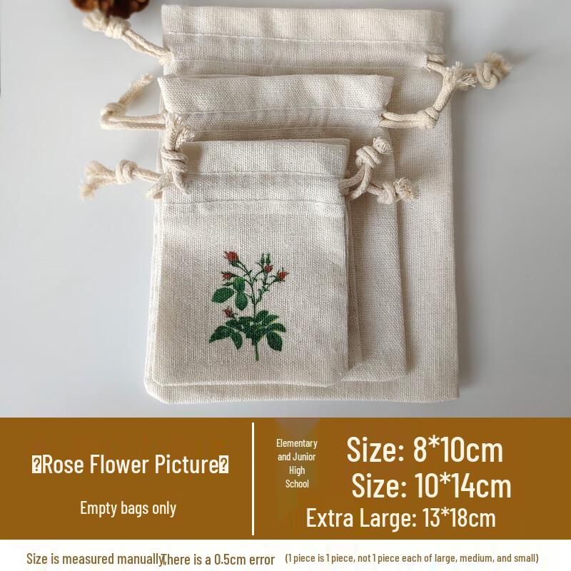 

Customizable Rose Pattern Cloth Bag