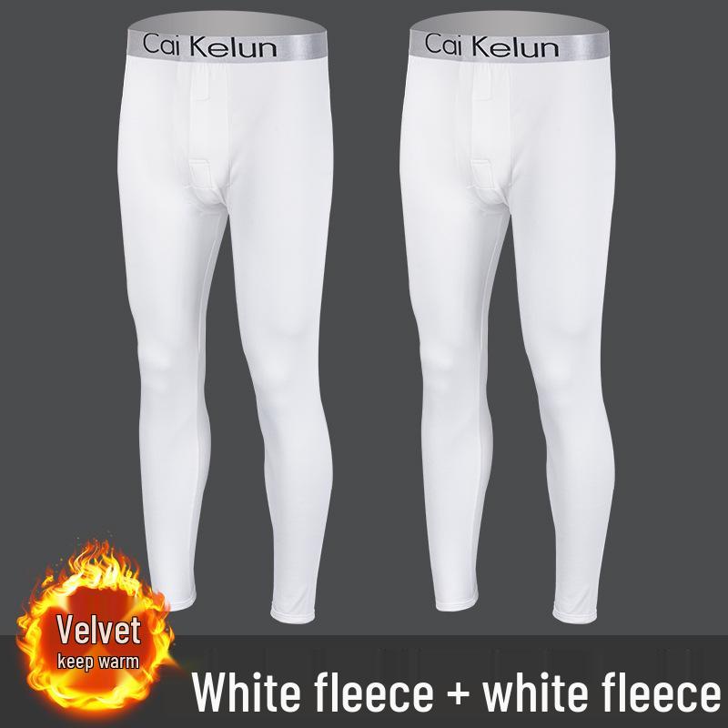 Herren Übergröße Thermofleecegefütterte Wollleggings für den Winter - Enganliegend, Verdickt und Warm