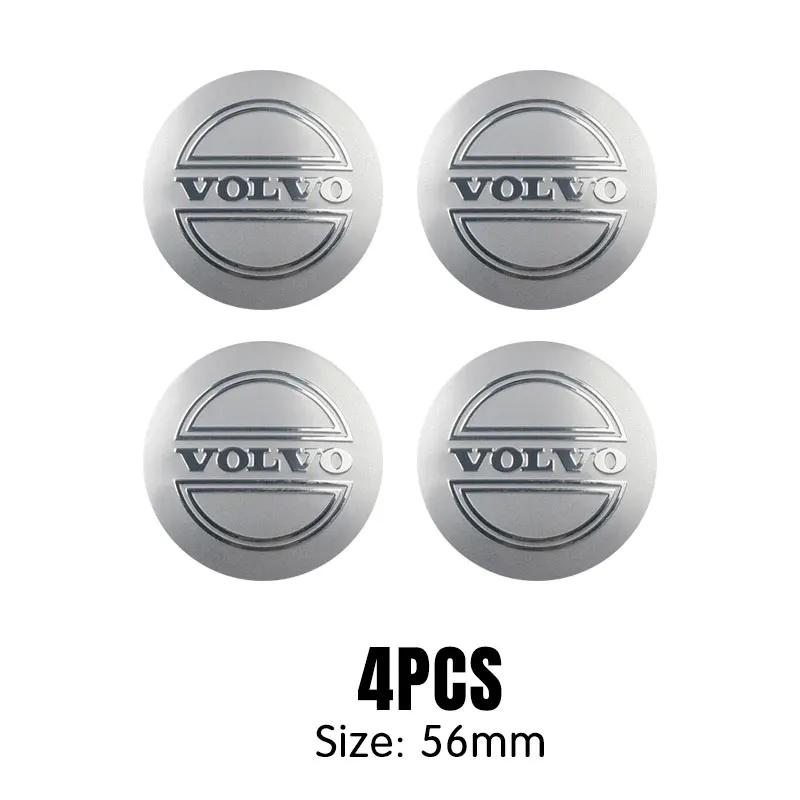 4pcs 56/60mm Car Wheel Center Cover Hub Caps Stickers Accessories For Volvo Rdesign AWD C30 C70 S40 S60 S70 S80 S90 V40 V50 V60