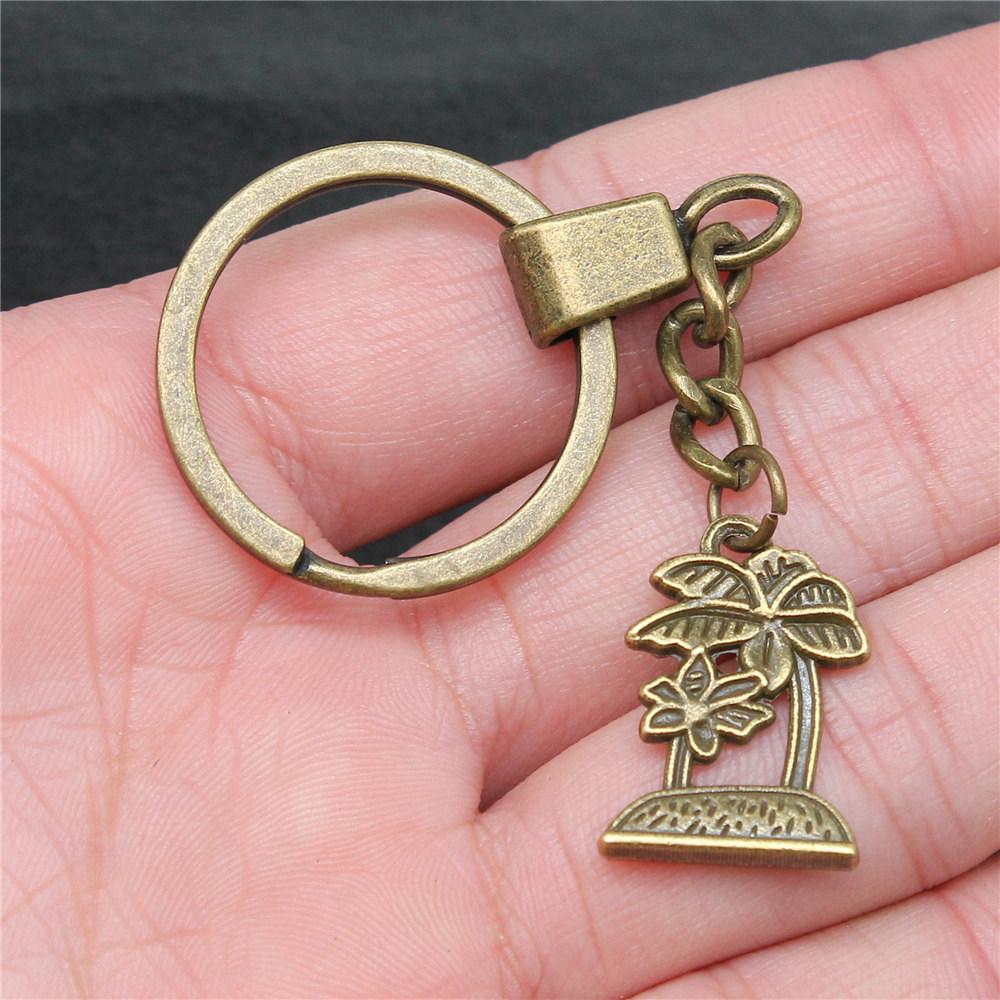 Tree of Life Nature Growth Pendant Antique Bronze Metal Keychain Trendy Gift for Nature Lovers