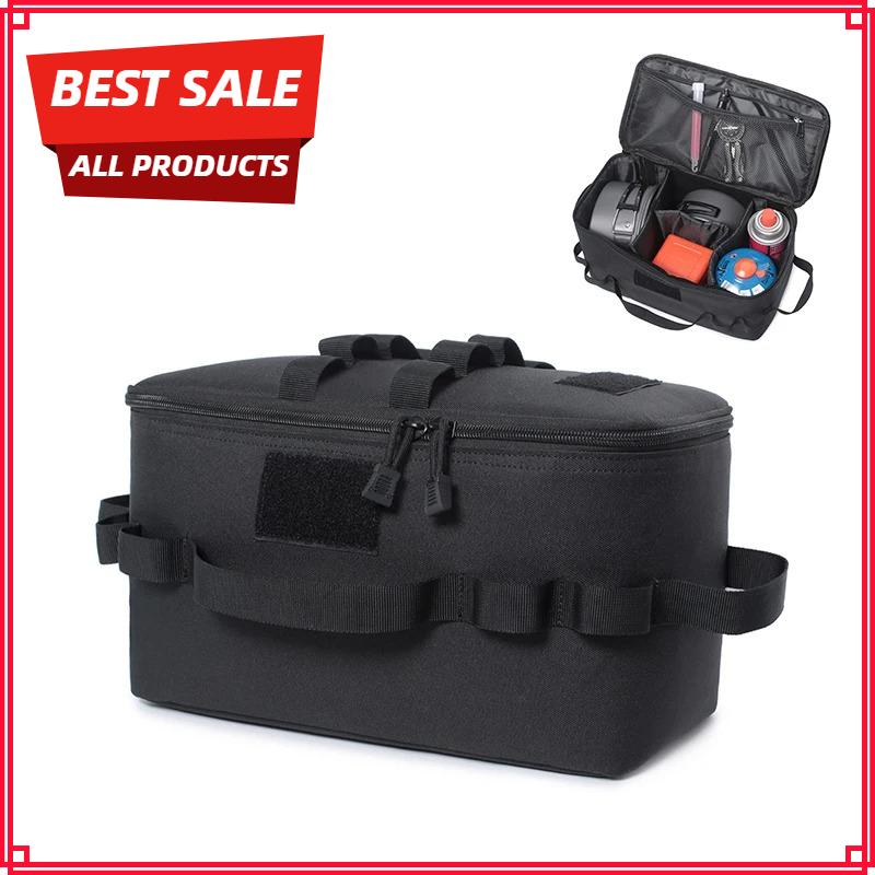 Outdoor Camping Gas Tank Storage Bag Large Capacity Ground Nail Tool Bag Gas Canister Picnic Cookware Utensils Kit Bag