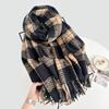 Autumn and winter atmosphere shawl plaid warm versatile scarf student JK plaid scarf woman