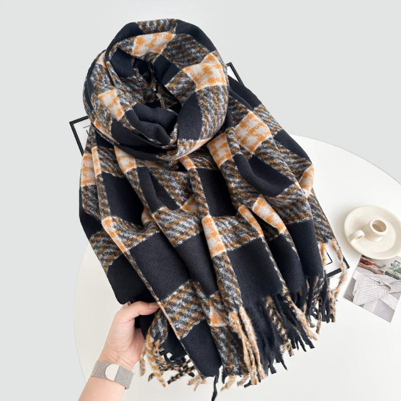 Autumn and winter atmosphere shawl plaid warm versatile scarf student JK plaid scarf woman
