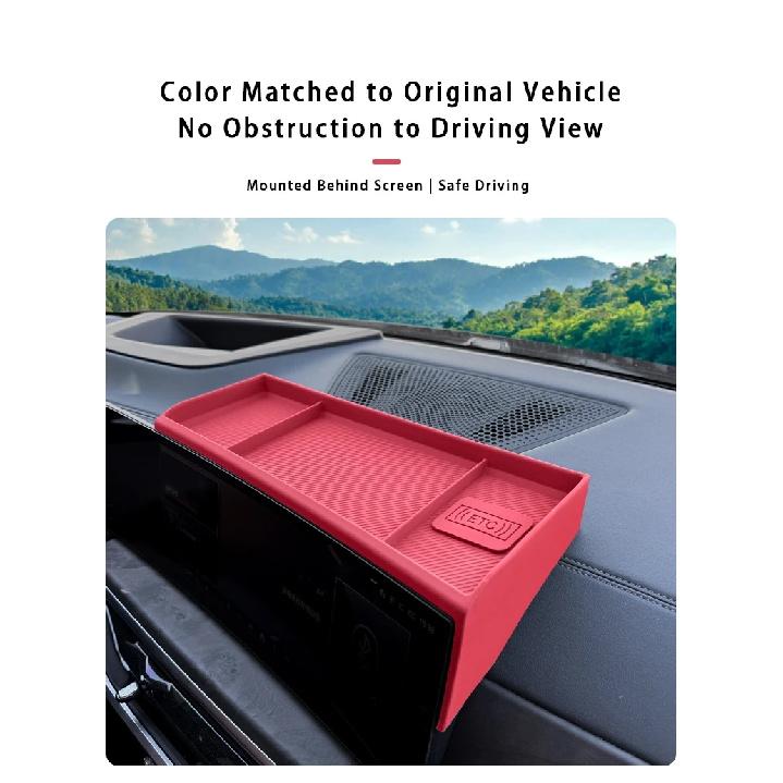 For BMW X5 X6 X7 G05 G06 G07 Central Control Navigation Behind Screen Storage Box Dashboard Organizer Non-slip Tray Accessories