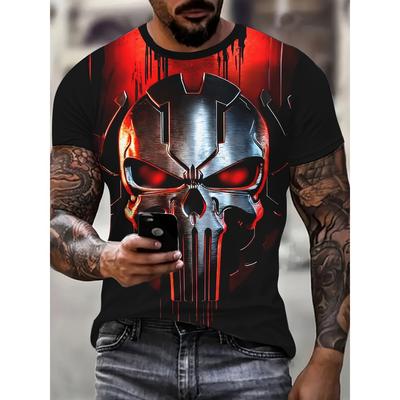 Pánské tričko Marvel Punisher Grafické tričko Vtipný slogan Písmeno Kulatý výstřih 3D potisk Superhrdinské tričko