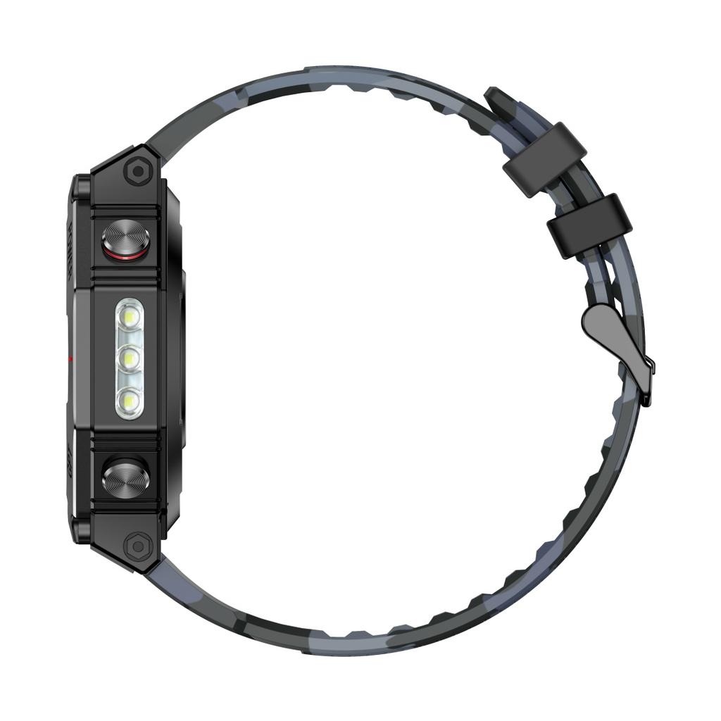 Rainbuvvy KC91 GPS Smart Bracelet 1.39inch TFT 360x360 BLE5.3 GPT 3ATM Waterproof 530mAh Bluetooth Call Flashlight Android Smartwatch