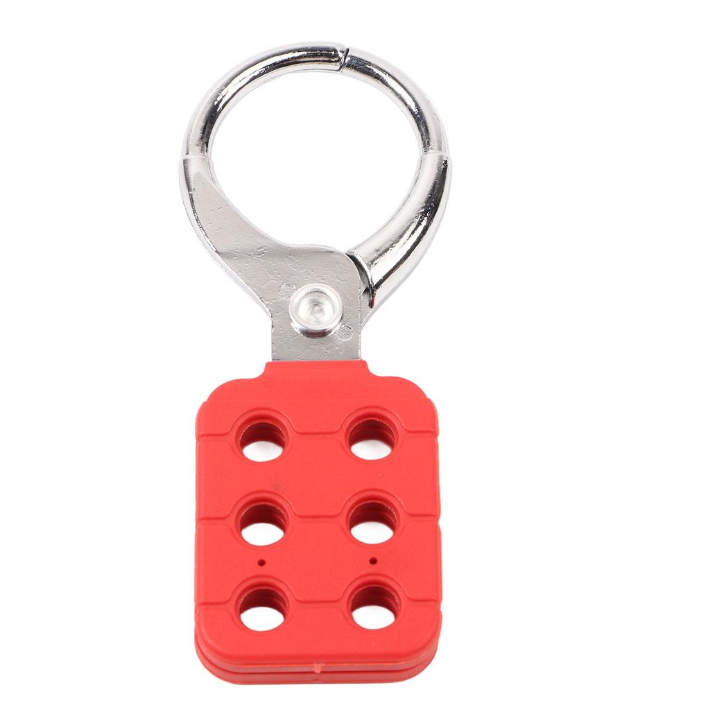 Safety Lockout Hasp 6 Holes Insulating Portable High Strength Tagout Hasp Red Nylon Lock Out for Industry