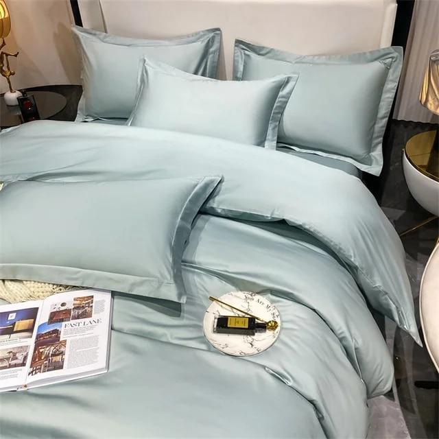 3-teiliges Set Luxus-Bettwäsche-Set aus 100 % ägyptischer Baumwolle, Bettbezug-Set für Einzel-, Doppel-, Queen-Size-Betten, weicher Bettbezug, Kissenbezug