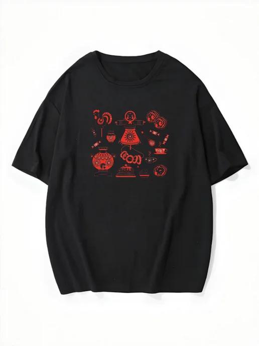 Oversized T-shirt with a “Russia” print S