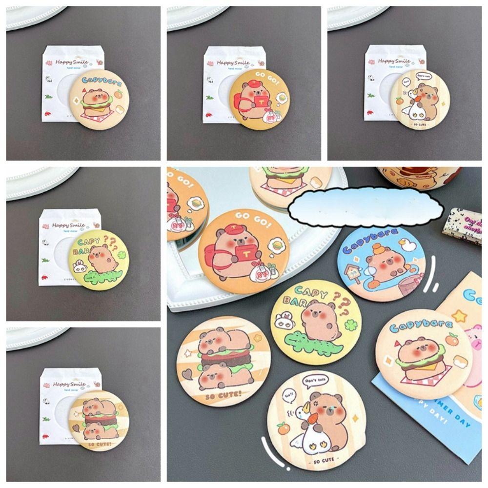 Cute Cartoon Single-sided Mirror Tinplate Cosmetic Mirror Durable Tinkering Mirror  Small Gift