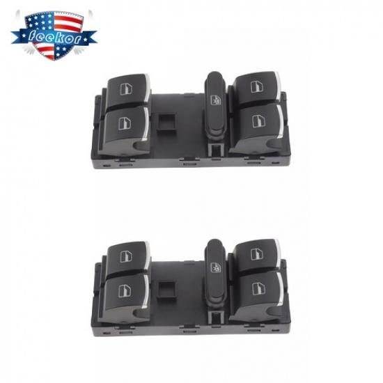 2Pcs Front Power Window Master Control Switch for 2009-2017 Volkswagen Tiguan