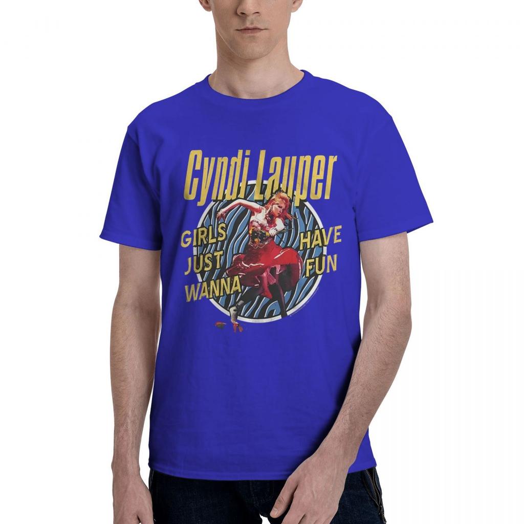 Cyndi Lauper Girls Just Wanna Music 100 Cotton Casual Breathable Confortable Men Top Funny TShirt For Men T Shirt Men