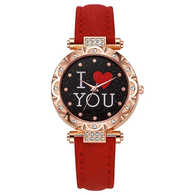 

Korean version of simple casual women s watch gift fashion personalized gift women s quartz electronic watch watch красный