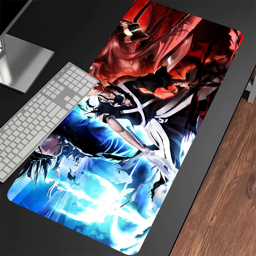 White Mouse Pad Anime Large Mousepad Bleach Manga Panel Laptop Office Rubber Soft Table Mat Pc Keyboard Gaming Non-Slip Carpet