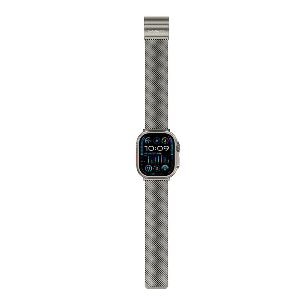 Pasek Tytanowy Na Applewatch 38/40/41/42/44/45/46/49 Mm - Srebrny