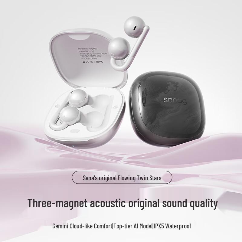 SANAG F60 Open-Ear Clip-On Sport Bluetooth Headphones