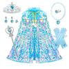 Mermaid Princess Role Play Cape Toy Sequined Clothes Children Girls Halloween Carnival Birthday Party Dress Up Exquisite Capes