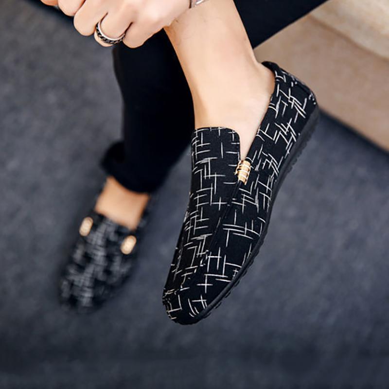 Spring and Summer Men's Peas Shoes Korean Style Old Beijing Cloth Shoes Breathable Men's Casual Footwear