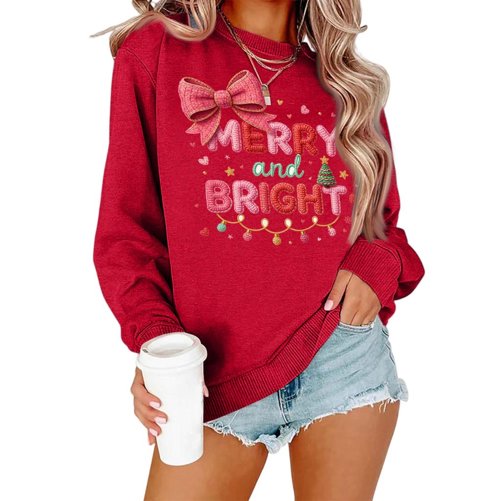 Women's Loose Comfortable Casual Fashionable Character Printing Round Neck Long Sleeved Sweatshirt