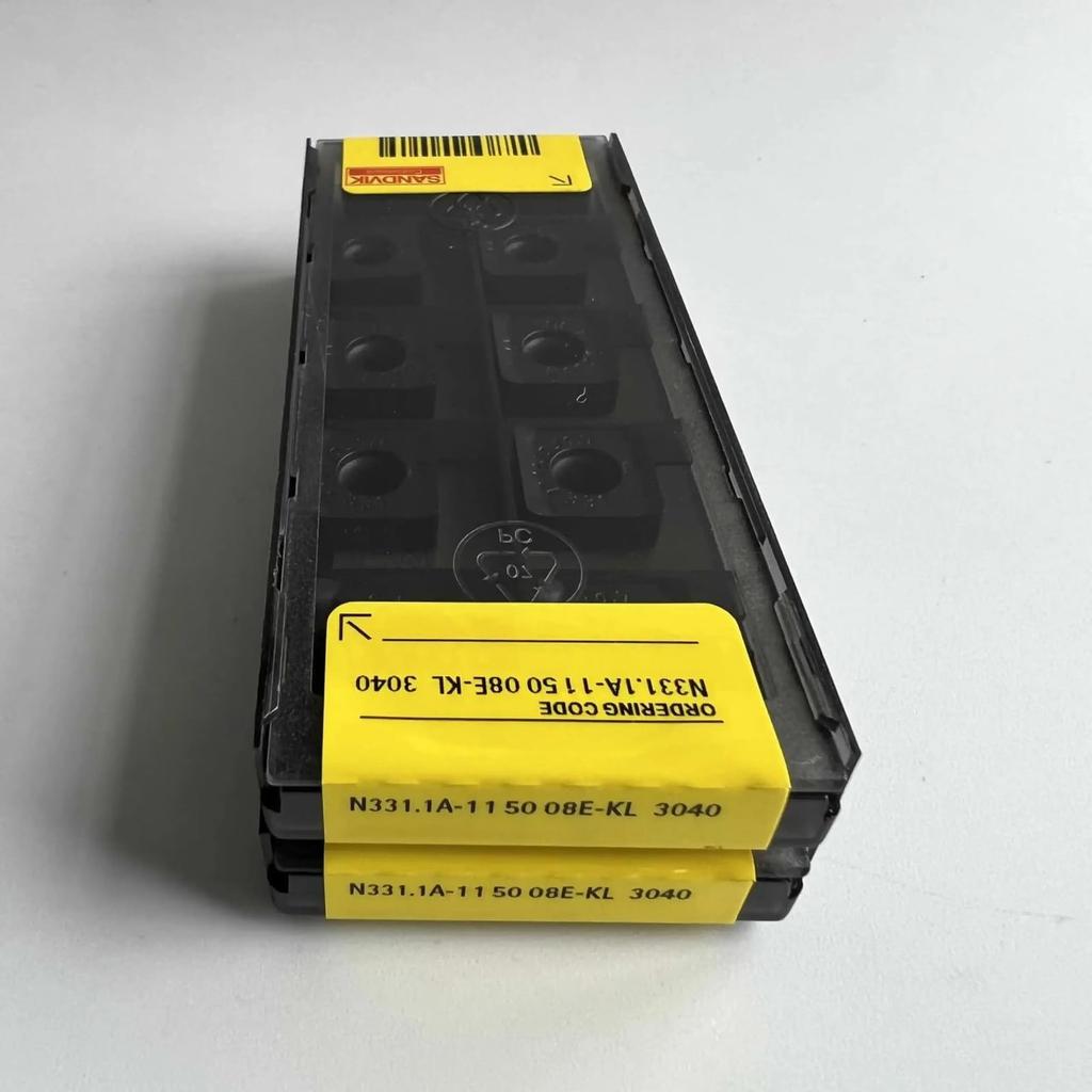 Original Sandvik / N331.1A-115008E-KL 3040 / CNC Lathe Carbide Blade 10 PCS