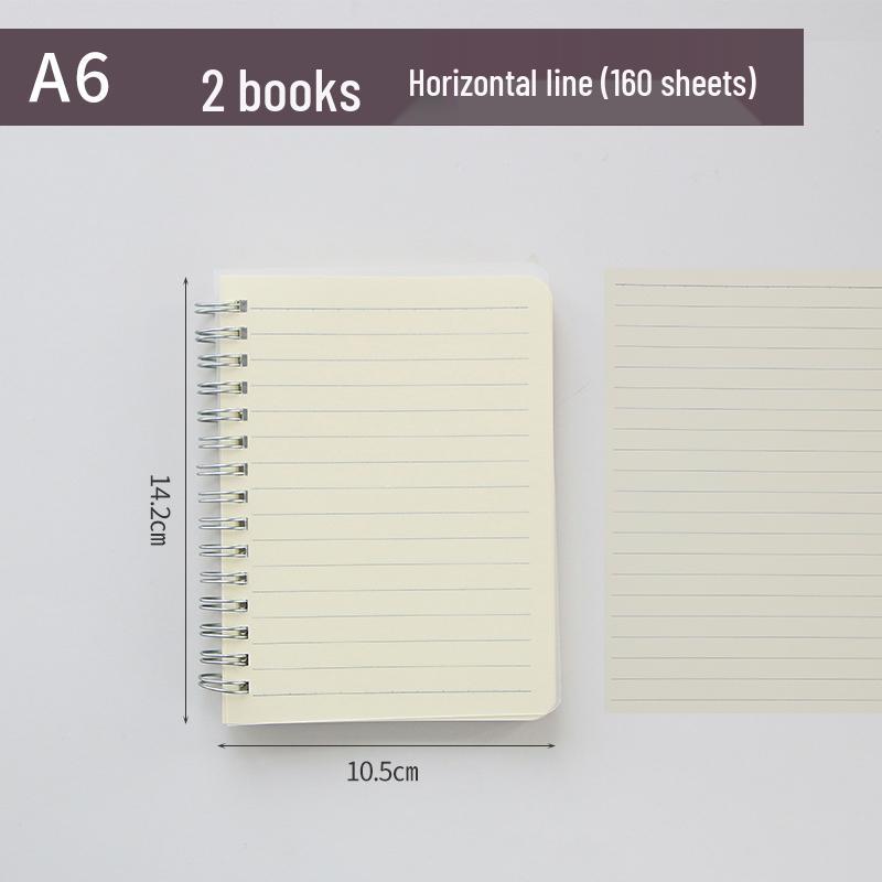 A6 Thickened Loose-leaf Coil Planner Notebook - Lined, Grid, and Blank Pages for College Students
