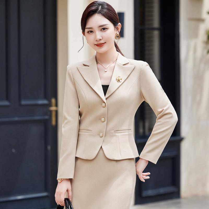 Busaron Women's Long-Sleeve Professional Suit Skirt for Interviews and Sales Work - Model 89158