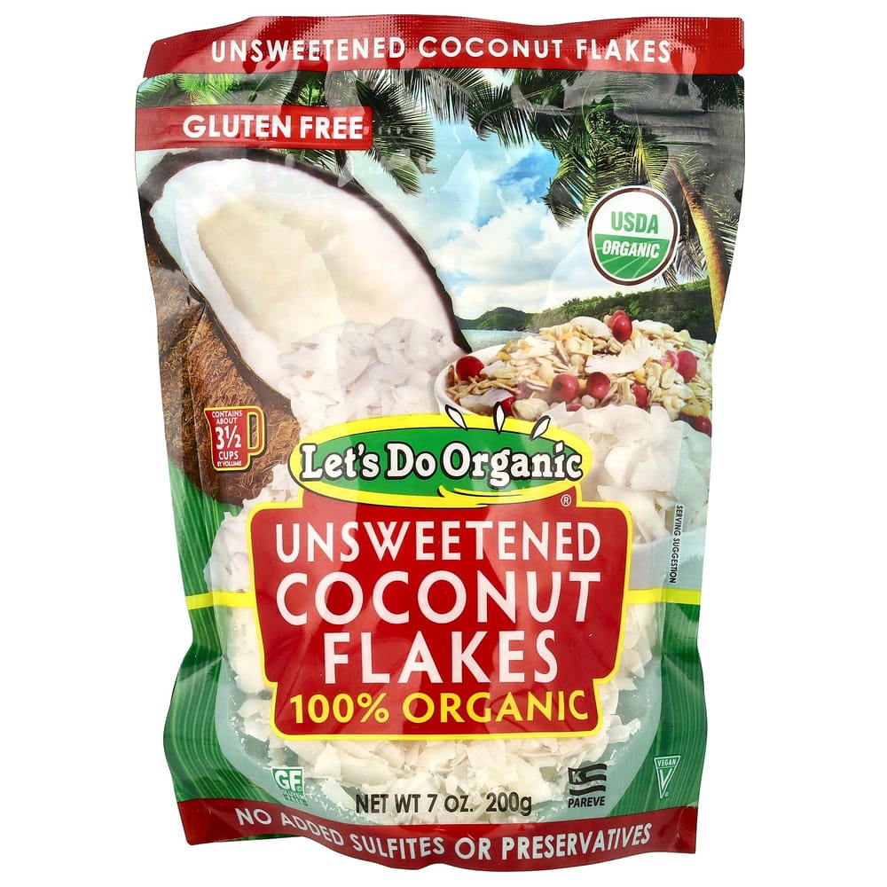 

Edward & Sons Lets Do Organic 100% Unsweetened Coconut Flakes 7 oz (200 g)