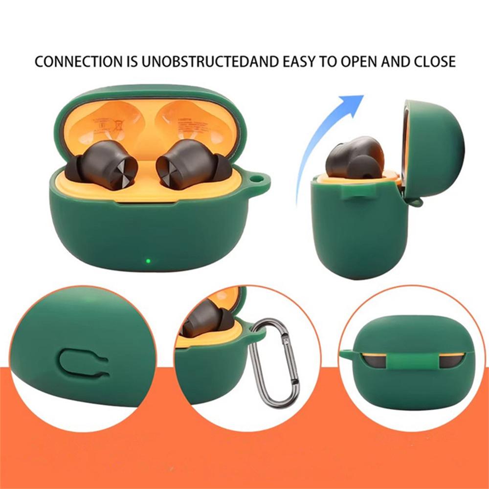 Dla Realme Buds T200 Lite Etui Silikonowe Bezprzewodowe Słuchawki Ochronne Etui z Klamrą Anti-Lost