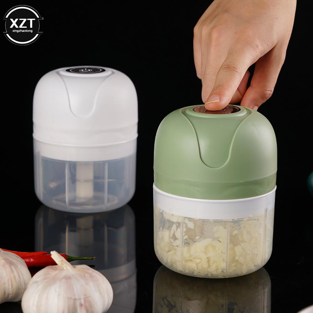 NEWEST 250mL Mini Electric Garlic Chopper USB Charging Ginger Masher Machine Sturdy Durable Chili Vegetable Crusher Kitchen Tool