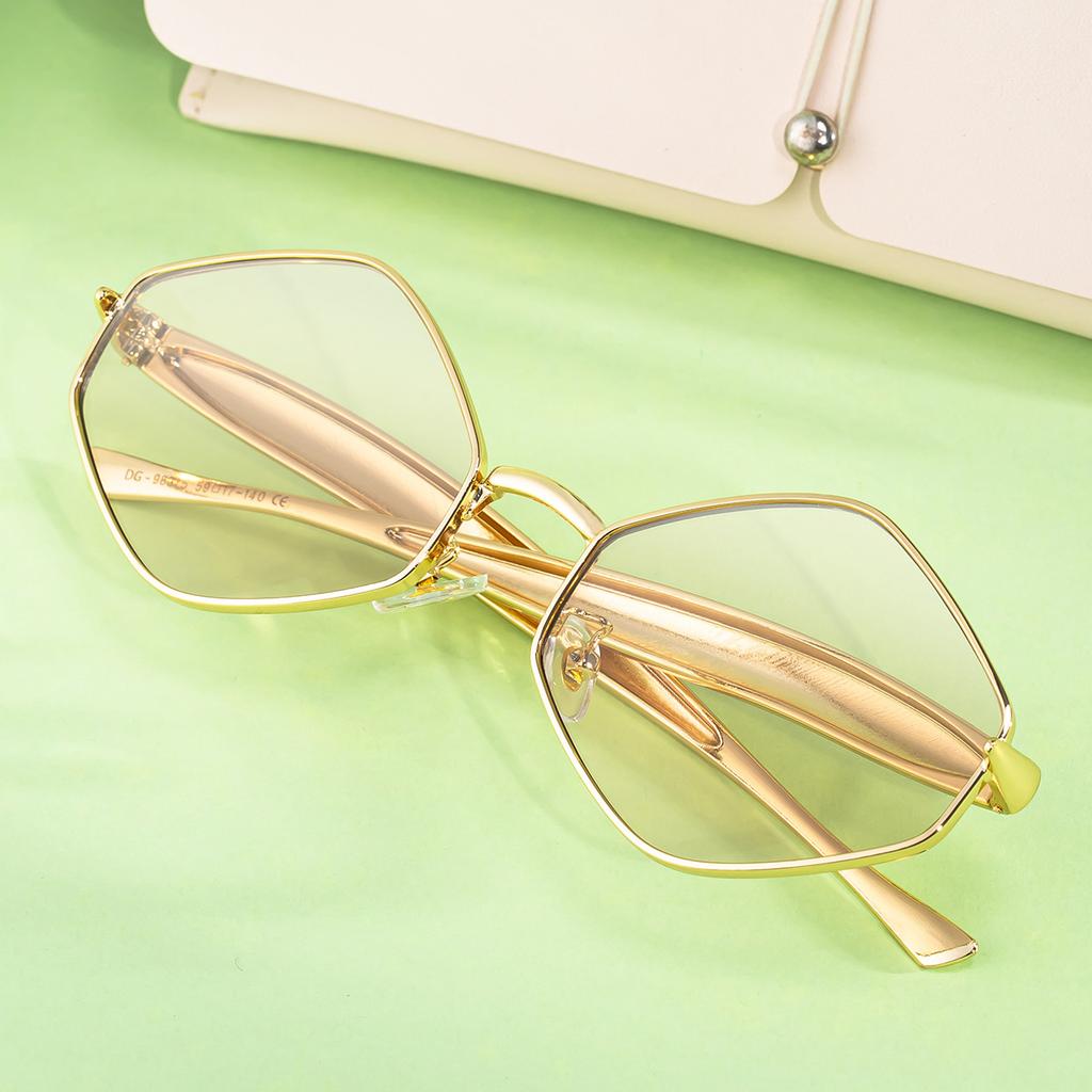Popular y2k Metal Hexagon Sunglasses Women For Men Luxury Brand Designer Sun Glasses Steampunk Vintage Small Frame Shades UV400