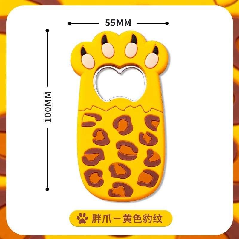 New Fat Cat Claw Bottle Openers Cartoon Figure Magnetic Sucking Claw Beer Opener Soft Glue PVC Screwdriver Refrigerator Stickers