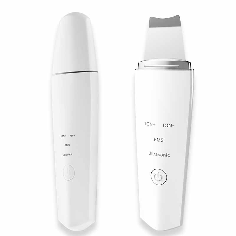 Portable Electric Facial Dead Skin Peeling Machine Professional Sonic Face Cleaning Spatula Ultrasonic Skin Scrubber USB recharge белый