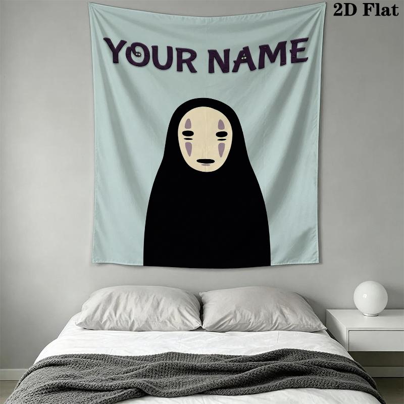 Custom Name no face Wall Tapestry Aesthetic Wall Hanging Printed Fabric Blanket Decorative Tapestries for Bedroom Living Room Home Decor